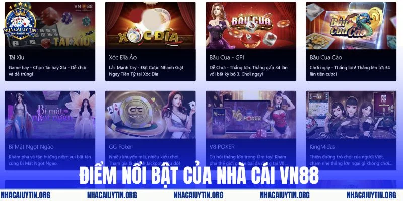 Điểm nổi bật của nhà cái VN88